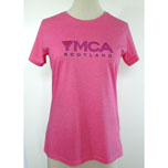 Ladies T-Shirt, Supersoft Poly/Cotton, YMCA print